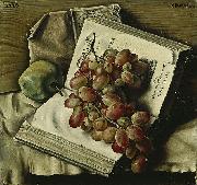 Francis Barraud Nature morte aux raisins France oil painting artist